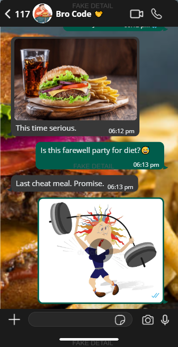 Friend funny chat image